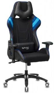 Кресло игровое Бюрократ VIKING 4 AERO BLUE две подушки черный/синий искусст.кожа/ткань