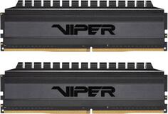 Оперативная память для компьютера 16Gb (2x8Gb) PC4-25600 3200MHz DDR4 DIMM CL16 Patriot Viper 4 Blackout PVB416G320C6K Патриот