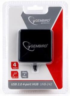 USB hub USB 2.0 Gembird UHB-242 4 x USB 2.0 черный