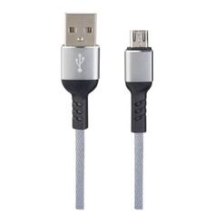 Кабель microUSB 1м Perfeo U4806 круглый серый