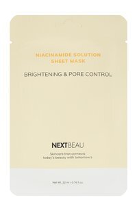 Выравнивающая тканевая маска с ниацинамидом NextBeau Niacinamide Solution Sheet Mask Brightening & Pore Control