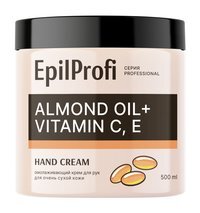 Омолаживающий крем для очень сухой кожи рук EpilProfi Professional Almond Oil and Vitamin C, E Hand Cream