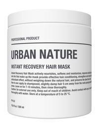 Восстанавливающая маска для поврежденных и ослабленных волос Urban Nature Instant Recovery Hair Mask