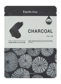 Тканевая маска для лица с углем FarmStay Visible Difference Mask Sheet Charcoal