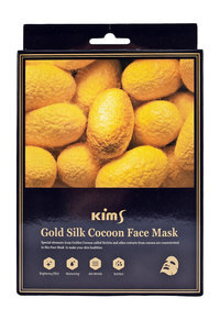 Набор из 5 антивозрастных масок для лица с протеинами кокона шелкопряда Kims Gold Silk Cocoon Face Mask Pack