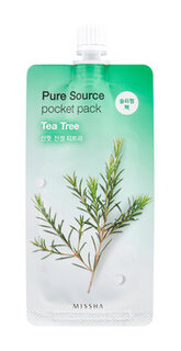 Ночная маска для лица с экстрактом чайного дерева Missha Pure Source Pocket Pack Tea Tree