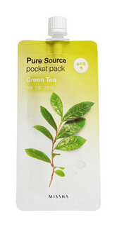 Ночная маска для лица с экстрактом зеленого чая Missha Pure Source Pocket Pack Green Tea