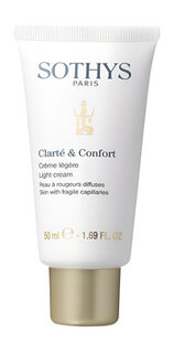 Легкий крем для чувствительной и склонной к куперозу кожи лица Sothys Clarte & Confort Light Cream