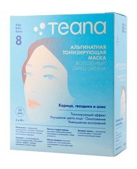 Тонизирующая маска для улучшения цвета лица Teana Альгинатная тонзирующая маска Волшебный ларец океана