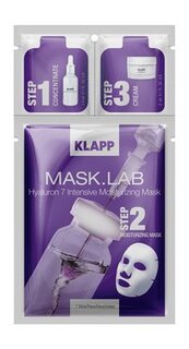 Увлажняющая тканевая маска для сухой кожи лица с гиалуроновой кислотой Klapp Mask.Lab Hyaluron 7 Intensive Moisturizing Mask