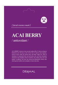 Антиоксидантная тканевая маска с экстрактом ягод асаи Dermal Encyclopedia Acai Berry Facial Essence Mask