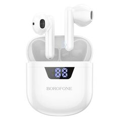 Наушники True Wireless Borofone с микрофоном BW05 Pure, белые с микрофоном BW05 Pure, белые