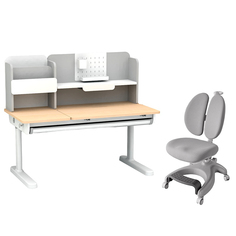 Комплект парта Ginepro Grey + кресло Solerte Grey Cubby