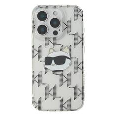 Чехол Karl Lagerfeld для iPhone 16 Pro Max, PC/TPU Monogram NFT Choupette Head Transparent (KLHCP16XHKLPCHT) для iPhone 16 Pro Max, PC/TPU Monogram NFT Choupette Head Transparent (KLHCP16XHKLPCHT)