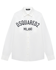 Рубашка с лого, белая Dsquared2