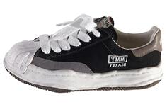 Кроссовки MIHARA YASUHIRO Skateboarding Shoes Men Low-top Black/White, черный/белый