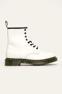 Кожаные байкерские ботинки Dr. Martens, белый