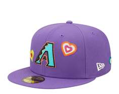 Кроссовки New Era 59Fifty MLB Arizona Diamondbacks C/S Hearts с розовым низом 60288219, фиолетовый