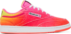 Кроссовки daniel moon x club c 85 atomic pink alert yellow Reebok, розовый