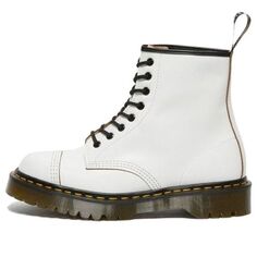 Кроссовки Dr. Martens 1460 Bex Made in England Toe Cap Lace Up Boots White, белый