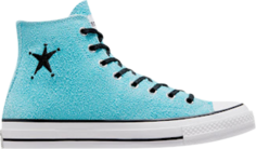 Кроссовки Stussy x Chuck 70 High Sky Blue, синий Converse