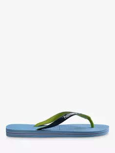 Шлепанцы Havaianas Brazil Flag Colour Mix, цвет aqua