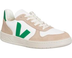 Кроссовки VEJA V-10, цвет Extra White/Emeraude/Sahara